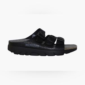 Mephisto Zach Fit Black Leather Men’s Sandals